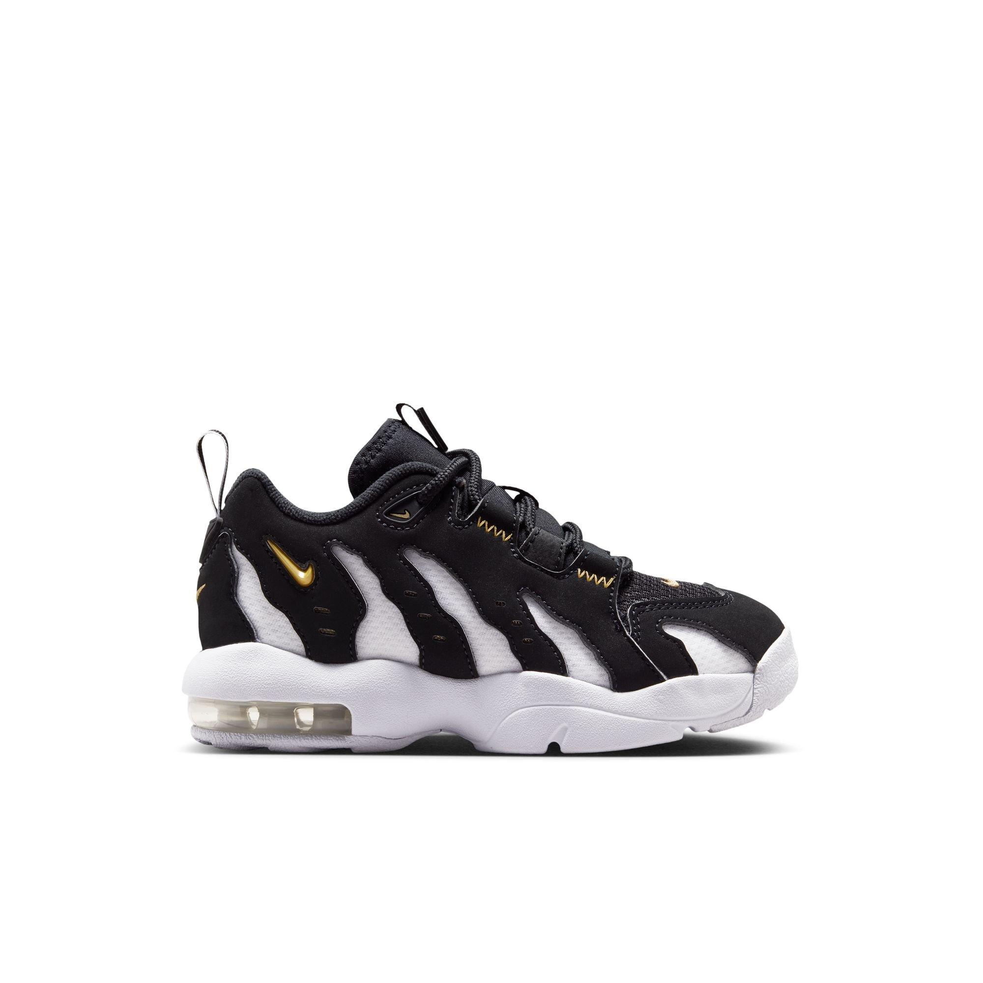 Nike Air DT Max '96 Low "Black/White" Preschool Kids' Shoe - BLACK/METALLIC GOLD/WHITE